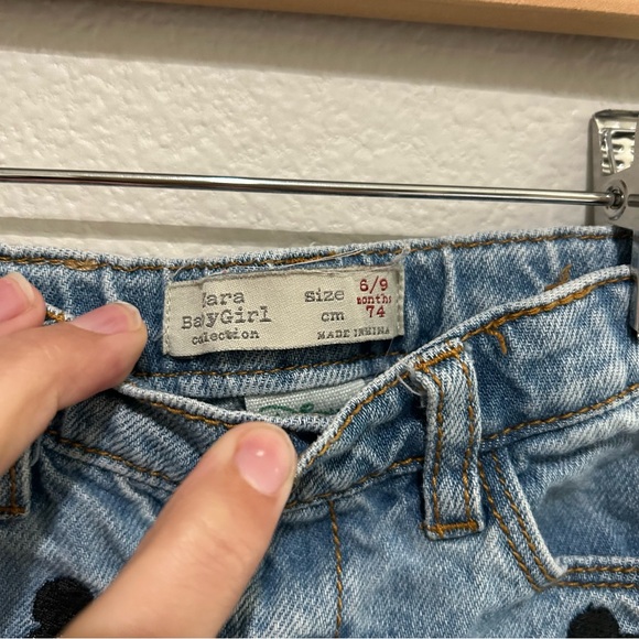 Zara baby girl Disney Mickey Mouse Light Blue Denim Shorts HARD TO FIND - Picture 4 of 10